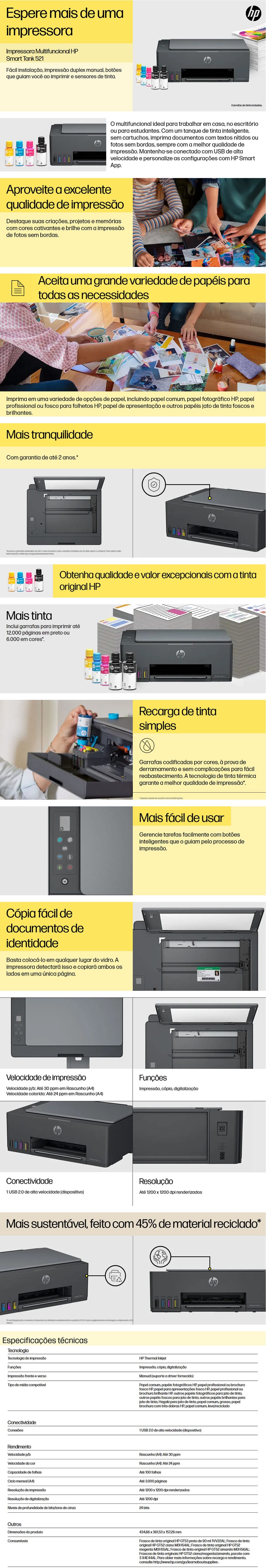 Multifuncional Smart Tank 521 HP