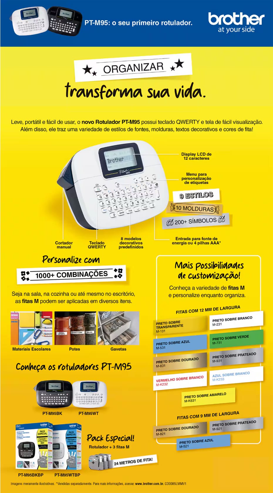Rotulador Brother Eletrônico PT-M95